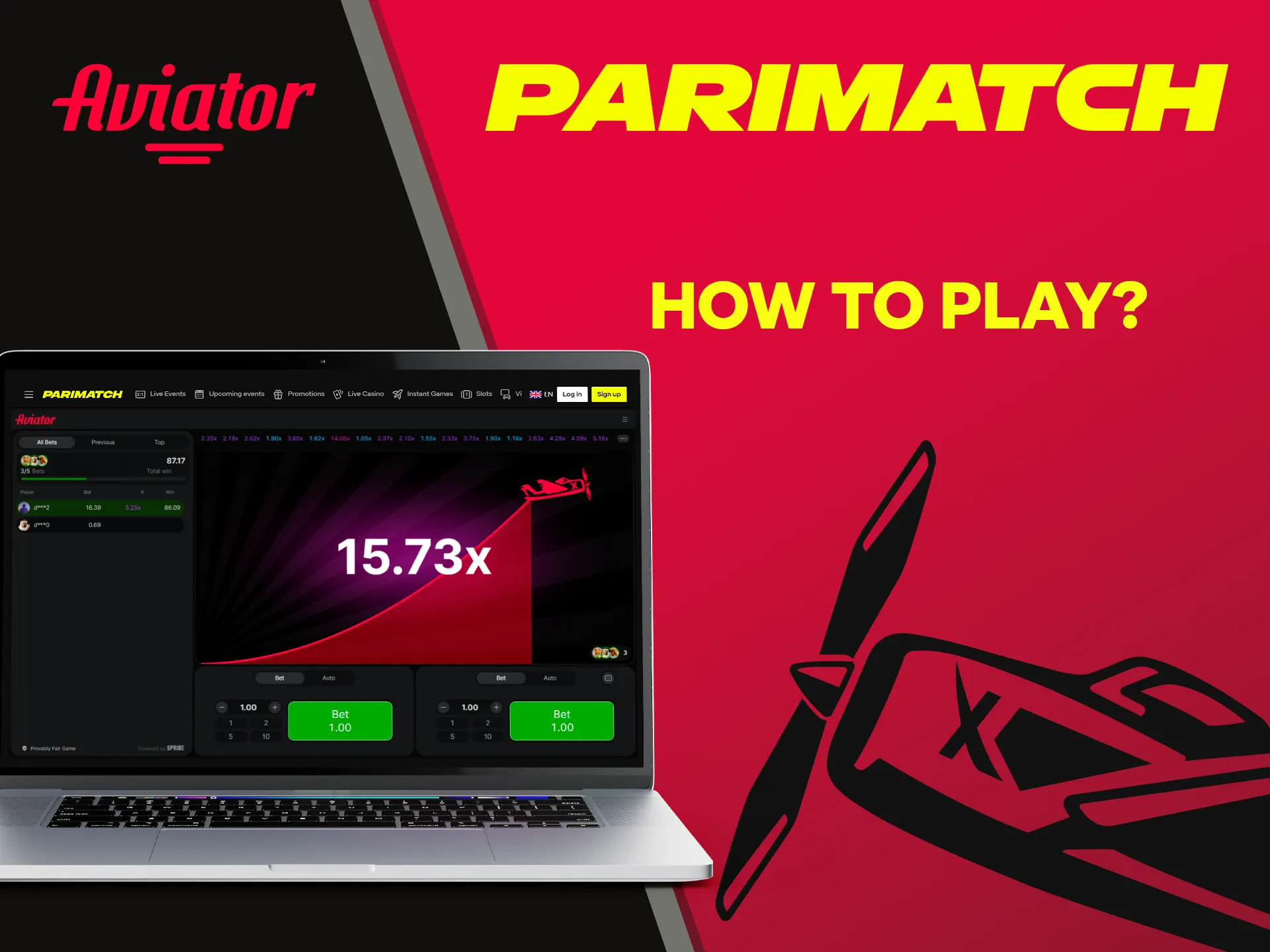 Aviator how to play on Parimatch desktop